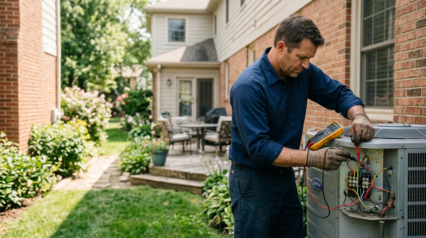 HVAC technician working near South Vienna, OH